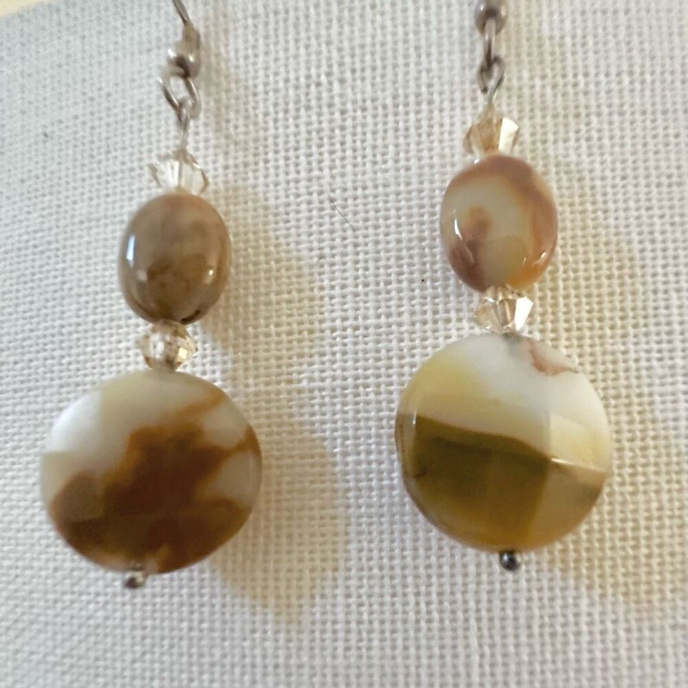 Sterling Silver Agate Earrings